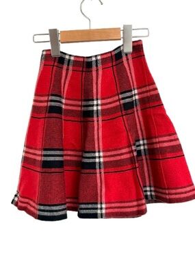 Primark Red Plaid Circle Skirt